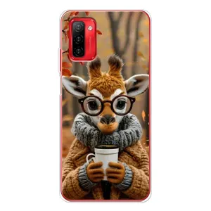 Чехол с рисунком «Жираф с кофе» для Ulefone Note 12P