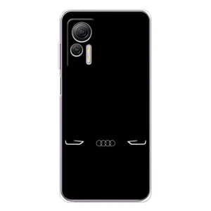 Силиконовый бампер с картинкой машины на Ulefone Note 14 (Силует Audi)