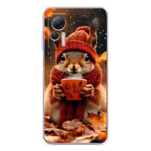 Чехол с рисунком «Белка с кофе» для Ulefone Note 14