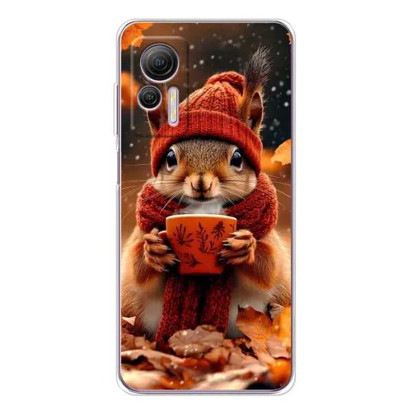 Чехол с рисунком «Белка с кофе» для Ulefone Note 14