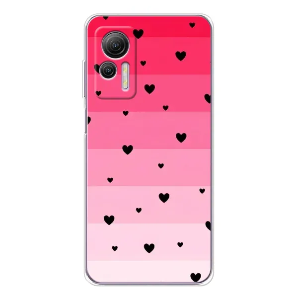 Чехол с рисунком «Чорные сердечки» для Ulefone Note 14 Чехол с рисунком «Чорные сердечки» для Ulefone Note 14
