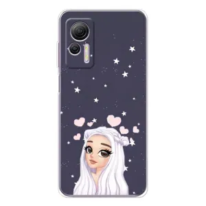 Чехол Стильные девушки на Ulefone Note 14 (Девушка и сердечки)