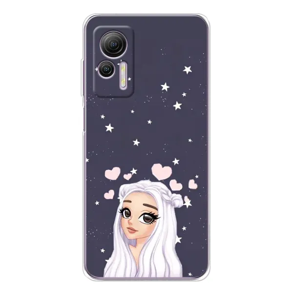 Чехол с рисунком «Девушка и сердечки» для Ulefone Note 14