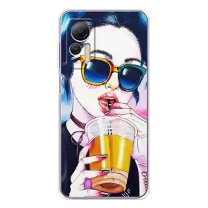 Чехол с картинкой Модные Девчонки Ulefone Note 14 (Девушка с коктейлем)