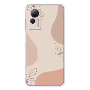 Чехол цветочный дизайн для Ulefone Note 14 (Коричневый фон)