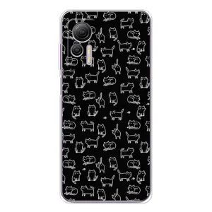 Чохол на тематику: Коти для Ulefone Note 14 (Котики на чорному)