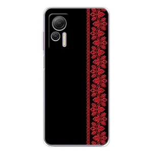 Силиконовый Чехол на Ulefone Note 14 (Красная Вышиванка)