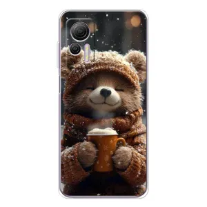 Чехол с рисунком «Медвежонок с кофе» для Ulefone Note 14