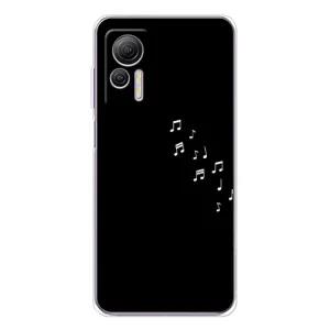 Чехол с картинками на черном фоне для Ulefone Note 14 (Ноты)