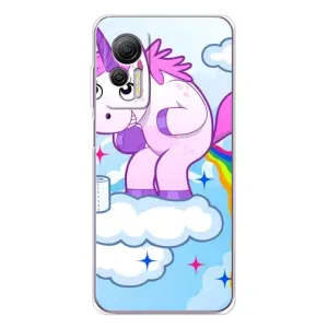 Чехол Unicorn на Ulefone Note 14 (Радуга единорожка)