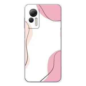 Чехол цветочный дизайн для Ulefone Note 14 (Розовый фон)