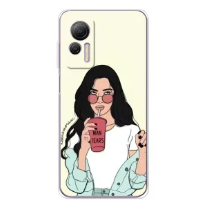Силиконовый Чехол на Ulefone Note 14 с картинкой Стильных Девушек (С напитком)