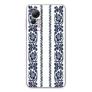Силиконовый Чехол на Ulefone Note 14 с картинкой Вышиванки (Синяя вышиванка)