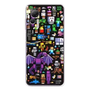 Чехол майнкрафт для Ulefone Note 14 (Все персонажи)