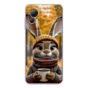 Чехол с рисунком «Зайчик с кофе» для Ulefone Note 14