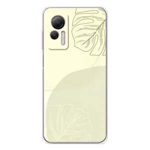 Чехол цветочный дизайн для Ulefone Note 14 (Зелёный фон)