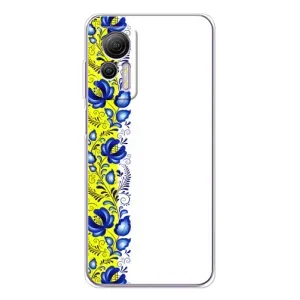 Силиконовый Чехол на Ulefone Note 14 с картинкой Вышиванки (Желто-синяя вышиванка)