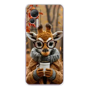 Чехол с рисунком «Жираф с кофе» для Ulefone Note 14