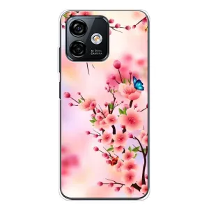 Чехол с принтом САКУРЫ на Ulefone Note 16 Pro (Бабочки на сакуре)