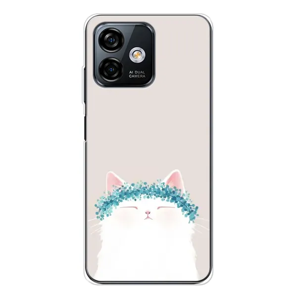 Чехол с рисунком «Белый котик» для Ulefone Note 16 Pro