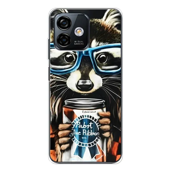 Чехол с рисунком «Енот в очках» для Ulefone Note 16 Pro Чехол с рисунком «Енот в очках» для Ulefone Note 16 Pro
