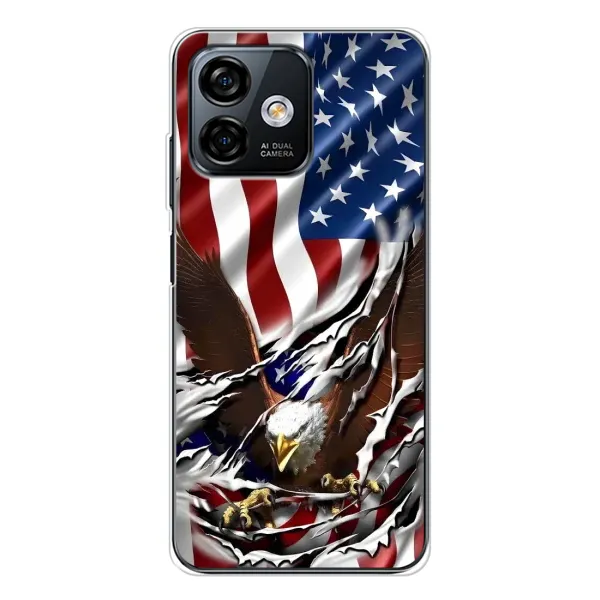 Чохол з малюнком «Прапор USA» для Ulefone Note 16 Pro Чохол з малюнком «Прапор USA» для Ulefone Note 16 Pro