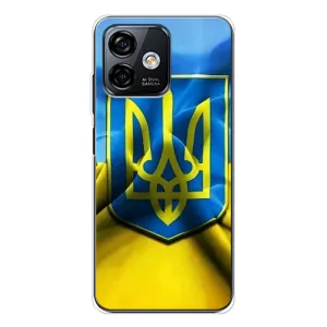 Чехол с картинкой (Патриотический ГЕРБ) на Ulefone Note 16 Pro (Герб и Флаг Украины)