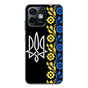 Силиконовый Чехол на Ulefone Note 16 Pro (Герб и вышыванка)