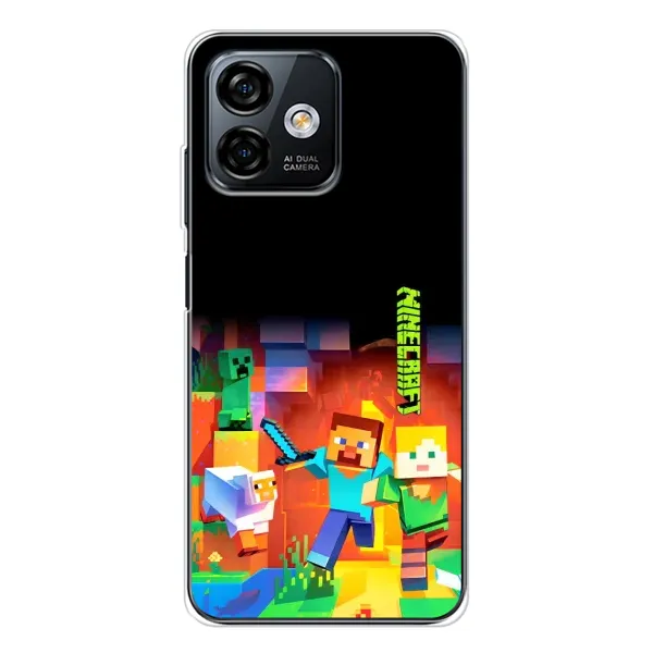 Чехол с рисунком «Герой Майнкрафт» для Ulefone Note 16 Pro