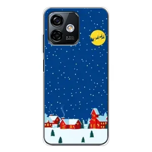 Силиконовый бампер на рождество для Ulefone Note 16 Pro (Город в снегу)