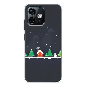 Силиконовый бампер на рождество для Ulefone Note 16 Pro (Город зимний)