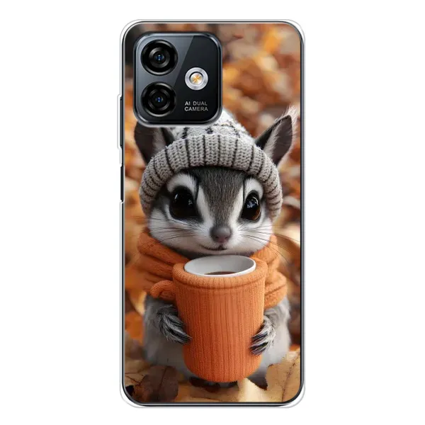 Чохол з малюнком «Гризунчик з кавою» для Ulefone Note 16 Pro Чохол з малюнком «Гризунчик з кавою» для Ulefone Note 16 Pro