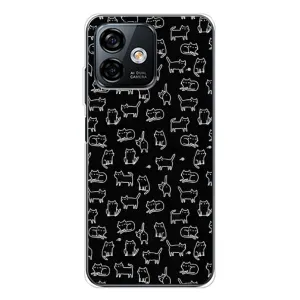 Чохол на тематику: Коти для Ulefone Note 16 Pro (Котики на чорному)