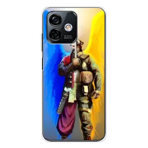 Чехол с картинкой (Патриотический КОЗАК) на Ulefone Note 16 Pro (Козак с крыльями)