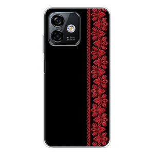 Силиконовый Чехол на Ulefone Note 16 Pro (Красная Вышиванка)