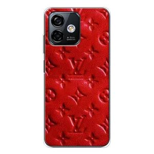 Текстурний Чохол Louis Vuitton для Ноте 16 Про (Червоний ЛВ)