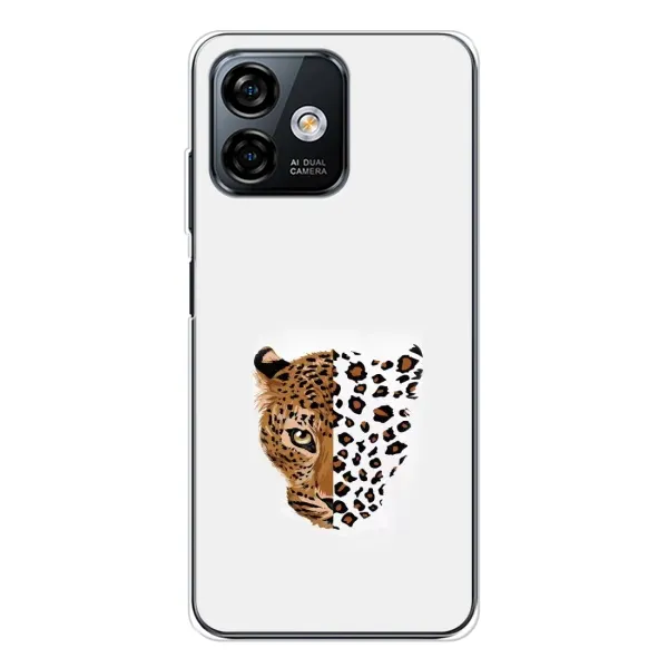 Чехол с рисунком «Леопард на белом» для Ulefone Note 16 Pro Чехол с рисунком «Леопард на белом» для Ulefone Note 16 Pro