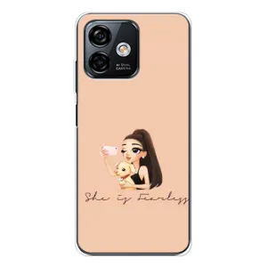 Силіконовый Чохол на Ulefone Note 16 Pro з картинкой Модных девушек (З собакою)