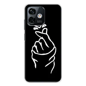 Чехлы (Знак сердечка) на Ulefone Note 16 Pro (Сердце на черном)