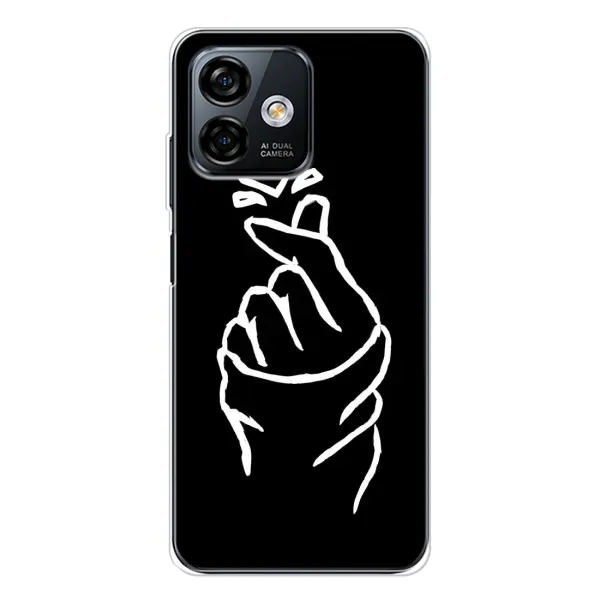 Чехол с рисунком «Сердце на черном» для Ulefone Note 16 Pro Чехол с рисунком «Сердце на черном» для Ulefone Note 16 Pro