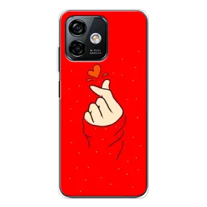 Чехлы (Знак сердечка) на Ulefone Note 16 Pro (Сердце на красном)