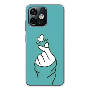 Чехлы (Знак сердечка) на Ulefone Note 16 Pro (Сердечко на бирюзовом)