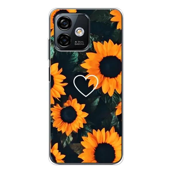 Чехол с рисунком «Сердечко в подсолнухах» для Ulefone Note 16 Pro Чехол с рисунком «Сердечко в подсолнухах» для Ulefone Note 16 Pro