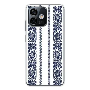 Силиконовый Чехол на Ulefone Note 16 Pro с картинкой Вышиванки (Синяя вышиванка)