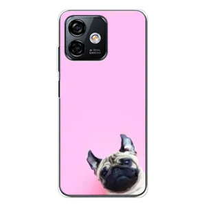 Бампер для Ulefone Note 16 Pro з картинкою "Песики" (Собака на рожевому)