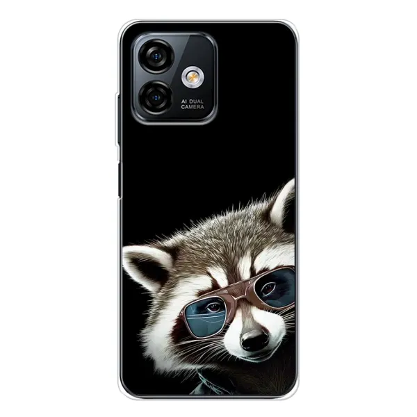Чехол с рисунком «Стильный Енот» для Ulefone Note 16 Pro Чехол с рисунком «Стильный Енот» для Ulefone Note 16 Pro