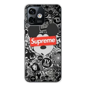 Чехол с Брендами одежды на Ноте 16 Про (Supreme Маус)