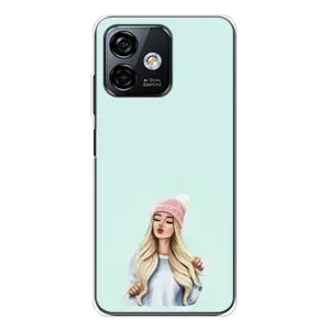 Силіконовый Чохол на Ulefone Note 16 Pro з картинкой Модных девушек (В шапці)