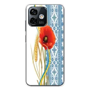 Силиконовый Чехол на Ulefone Note 16 Pro с картинкой Вышиванки (Вышиванка с цветком)