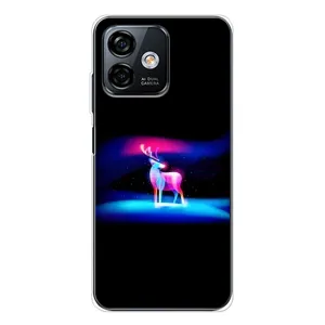 Силіконовий бампер з картинкою звірів для Ulefone Note 16 Pro (Яскравий олень)